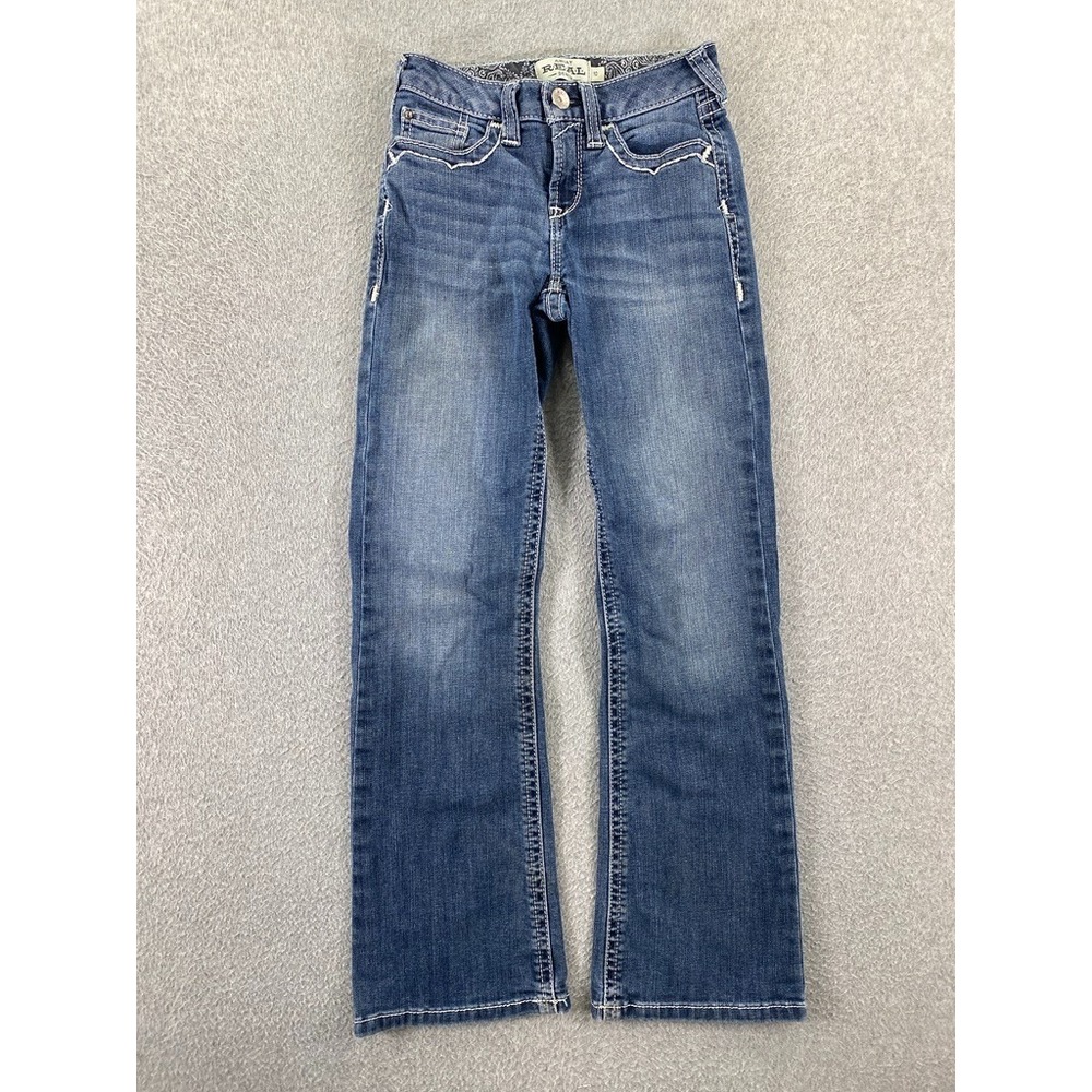 Ariat REAL Denim Youth Girls Size 10 Blue Bootcut Western Stretch Jeans